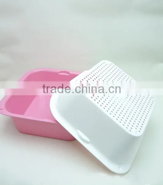 Vegetable Sieve/Fruit Basket/Plastic Basket/sifter/griddle/boult/screen/sieve/Dried Basin/sieve With Basin/Colander photo-4