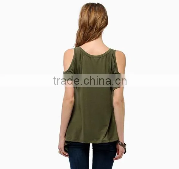 Woman's Casual Loose Sexy Strapless Cotton T Shirt photo-2