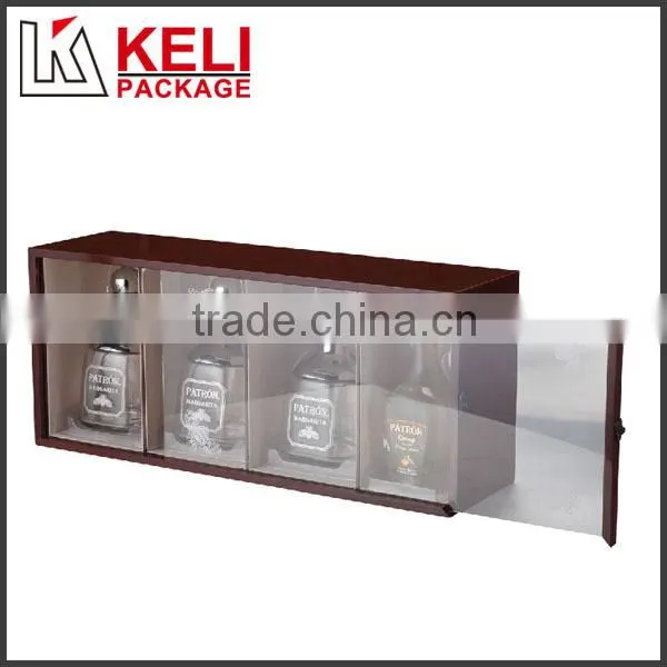 Sliding Door Wooden Wine Box photo-2