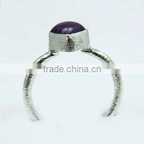 Square Shape Purple Amethyst 925 Sterling Silver Ring, Silver Jewelry Wholeseller, 925 Sterling Silver Jewelry photo-6