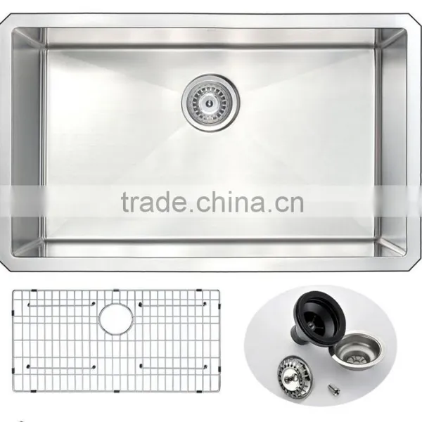 CUPC Aproval Undermount Stainless Steel Single Bowl Laundry Kitchen Sinks photo-4