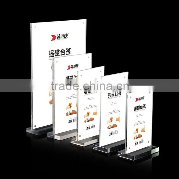 Supplier New Products Countertop Acrylic Reception Card Acrylic Sign Holder photo-4