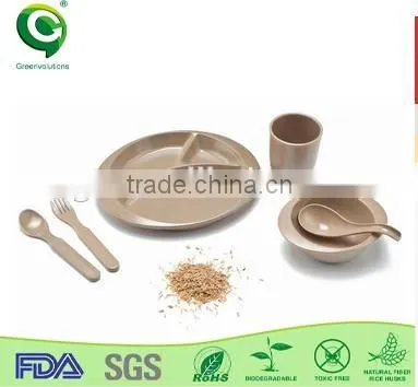 Wholesale Children's Biodegradable Bamboo Tableware Set Quality Choice photo-3