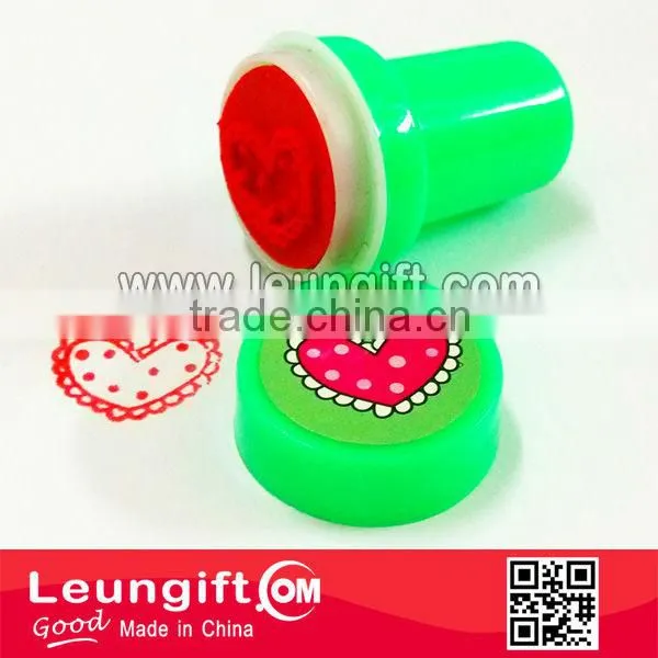 Green Stamp Heartshape Printing Kid's Stamper Toy