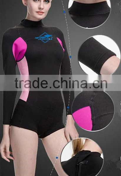 Women Swimsuit ,training Swimwear,Short Sleeves Bikini Wetsuit photo-5