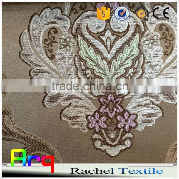 100% Polyester Blue Jacquard High Class Curtain Fabric, Classic European Blackout photo-4