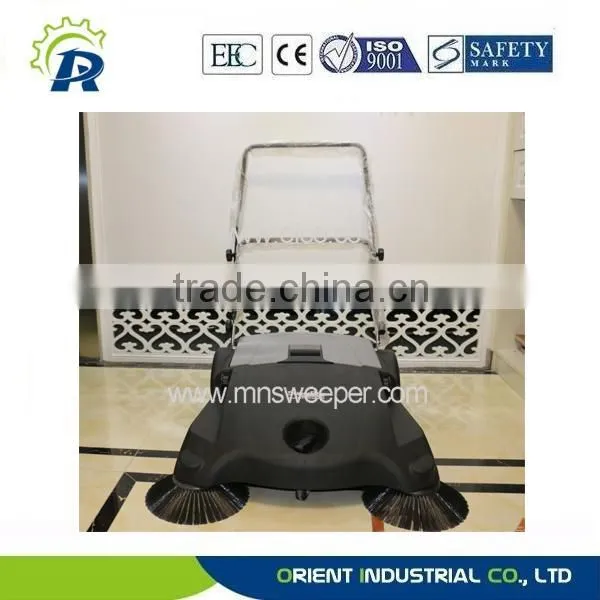 Dual Side Brushes Manual Floor Sweeper OR40 Manual Push Sweeper for Indoor/ Outdoor Sweeping photo-4