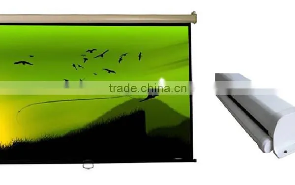 Manual Wall Mounted Projector Screen LED Backlight Type and Yes Wide Screen photo-4