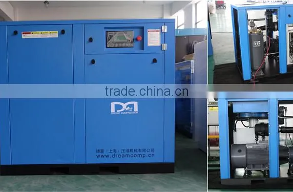 Dream 2015 45kw 7~13bar Belt/direct Driven Twin Rotary Type Screw Air Compressor Machine