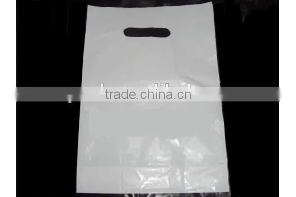 Custom Art Printing Plastic PE Die Cut Side Bottom Gusset Shopping Poly Bag