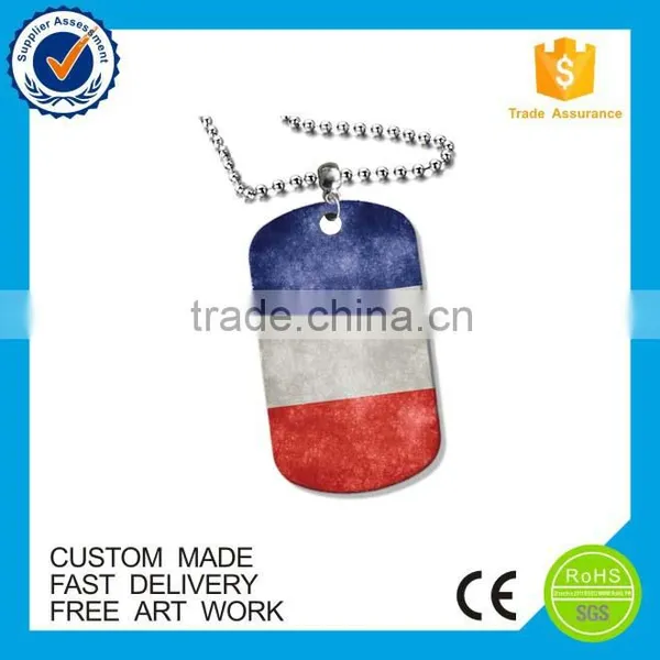 Cheap Country Flag Souvenir Stainless Iron Metal Printed Custom Military Dog Tag photo-4