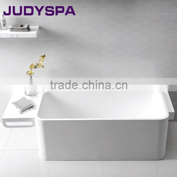 Square Resin Stone Bathtub With Towel Rack YG9806