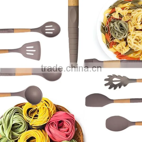 FDA LFGB Food Grade Wholesale Silicone Personalized Kitchen Utensil Set Modern Baking Cooking Tools Best Selling Products photo-3
