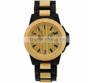 2016 New Design Customized Logo Wood Watch Stainless Steel Watch photo-5