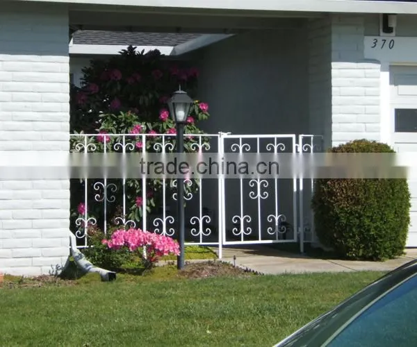 Best Seller Supply Custom Wrought Iron Pool Gate, Iron Walk Way Gates, Scroll Garden Gate on Online Shopping photo-6
