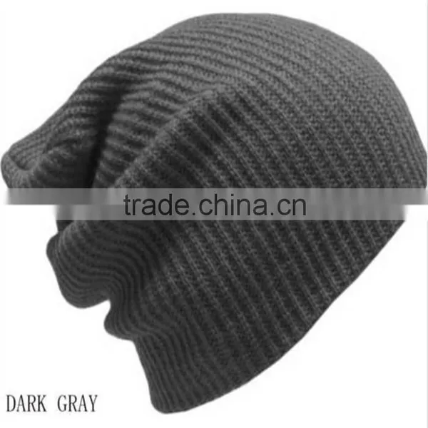 High Quality Promotional Custom Winter Warm Beanie Plain Color Knitted Hat photo-4