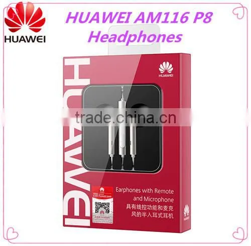 2016 Original HUAWEI AM116 P8 Lite the Semi-Ear Headphones With Microphone and Remote 3.5mm for Huawei Honor 6 Mate7 Earphones photo-5