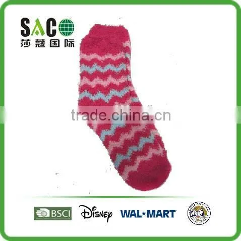 Colourful Wavy Line Jacquard Colourful Fluffy Socks photo-2