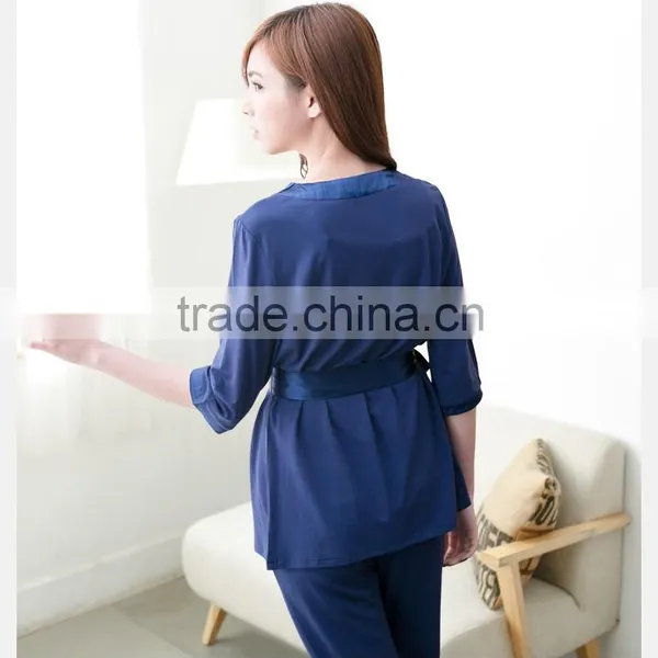 Comfortable Three-piece Suit Nursing Nightgown for Pregnant Women photo-3