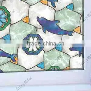 Dolphin Stained Glass Window Film