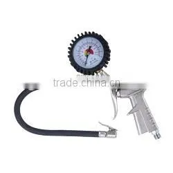 tire inflator with tire gauge and tire chuck