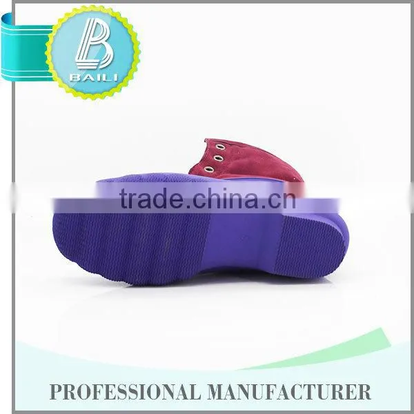 Newest Design Low Price 100% Natural Rubber Cheap Rain Boots With Fur Lining photo-3