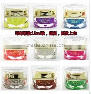 B1-002 15ML Colorful uv Gel ,Glitter uv Gel ,nail Art uv Gel