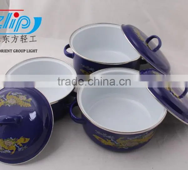 16-20CM 3 Pcs Casserole Straight Shape W/Metal Cover Dark Color Decor photo-5