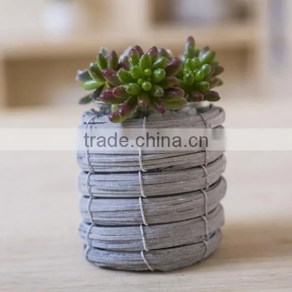 Desktop Decor Handmade Small Wicker Woven Baskets for Flowers photo-2