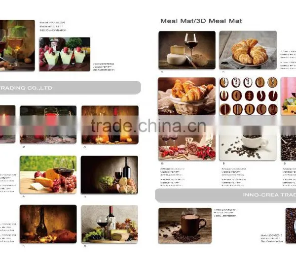 Wine and Fruits 3D Printting PP Washable Placemats photo-4