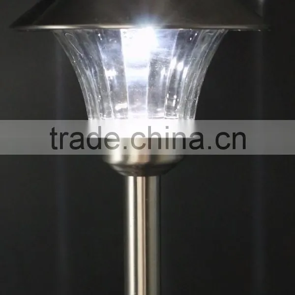 2pk Stainless Steel Solar Garden Lawn LED Path Light photo-3