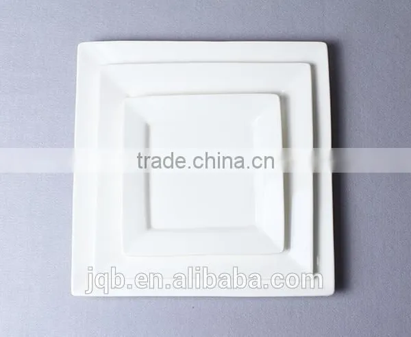 Customized White Ceramic Square Dinner Plates photo-2