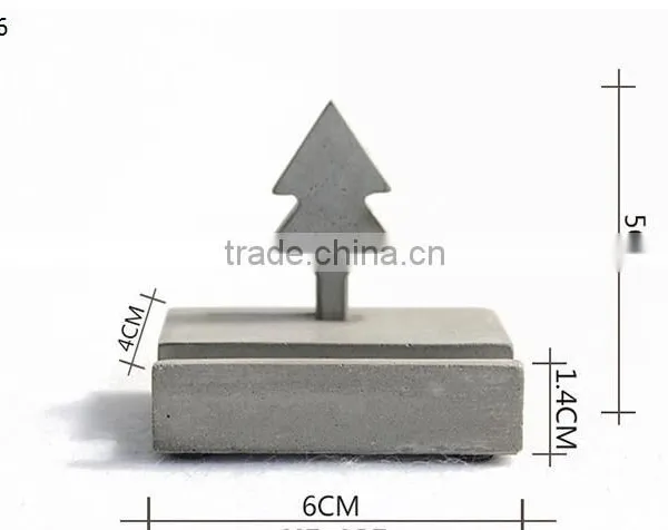 Tree Shape Solid Concrete Desk Accessories Industrial Pen Phone Holder photo-2