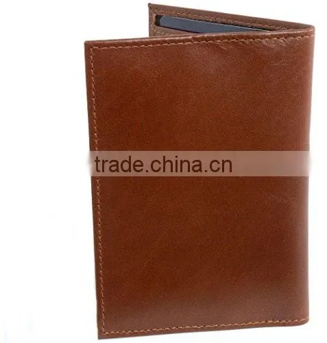 Fashion Genuine Oil Wax Leather Rfid Mens Travel Passport Holder photo-4