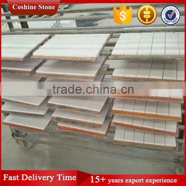 Elegance Square Shaped Pure White Natural Marble Mosaic Tiles 300*300 photo-4
