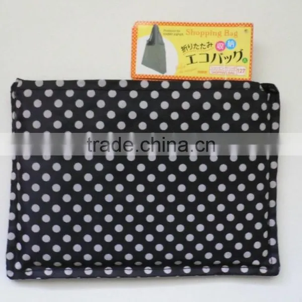 Eco-Friendly White Polka Dots Large Reusable Shopping Bag photo-3