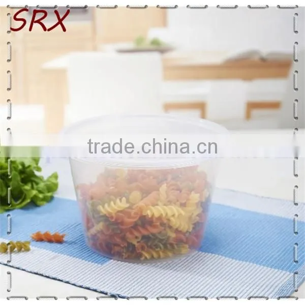 Custom Disposable 300ml 500ml 800ml 1000ml 1750ml Large Clear Plastic PP Round Bowls With Lid photo-4