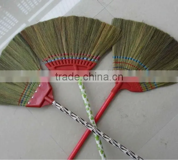 PVC Coated Wooden Grass Broom Sticks photo-3