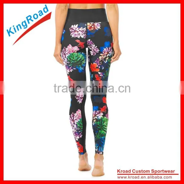 Wholesale Fitness Clothing Women Compression Pants Running Tights High Waist Custom Yoga Pants Leggings Sets photo-5