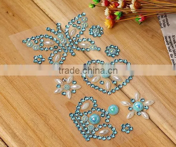 Custom Mixed Color Butterfl Rhinestone Jewelry Seal Rhinestone Acrylic Decoration Stickers photo-5