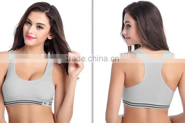 2017 New Sexy Design Customized Your Own Brand Logo Elastic Band Crop Top 90%Nylon 10%Spandex Plain Sport Strapless Bra Bralette photo-5