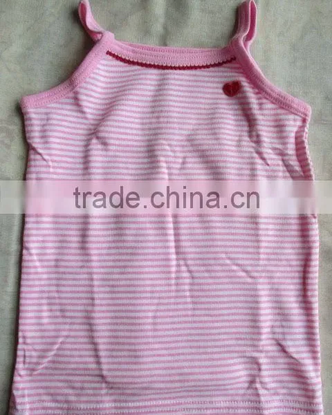 Made in China Blank Cute Pink Girls Tank Top for Summer photo-3
