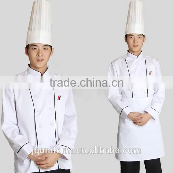 China Unisex Long and Short Sleeve Coat Catering Jackets White Chef Uniforms photo-2