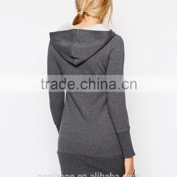 Relaxed Fit Longline Cut Hooded Sweatshirt for All Stages of Pregnancy photo-3
