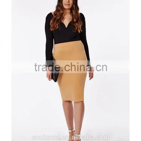 Plus Size Bodycon Fit Midi Skirt Wholesale Ladies Skirt Fashion 2015 photo-6
