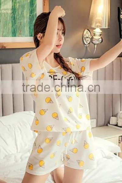2016 New Summer Short-sleeved Cotton Cone Cartoon Ladies Pajamas Hot Style Factory Direct Sale photo-5