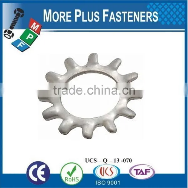 Made in Taiwan Passivated Zinc Plated External Tooth Lock Serrated Washer Stainless Steel Carbon Steel photo-2