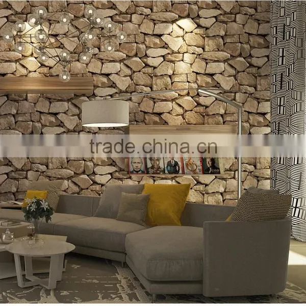 Modern PVC Stone Design Wall Decoration Paper photo-3