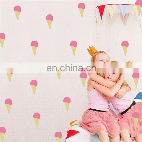 Cute Ice Cream Ins Style Vinyl Wall Sticker Children Room Home Decoration Mural Roon Decal photo-3