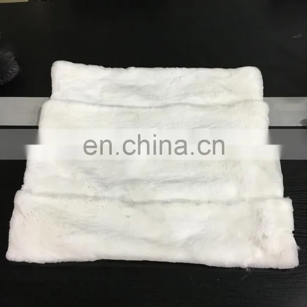Wholesale Price Rex Rabbit Head Fur Pillow Real Fur Pillow Cover Throw Pillowcase Cushion Covers photo-5